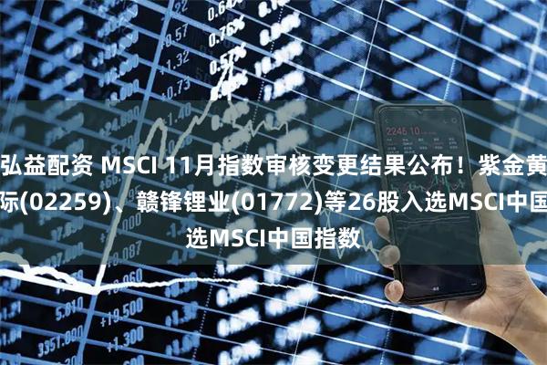 弘益配资 MSCI 11月指数审核变更结果公布！紫金黄金国际(02259)、赣锋锂业(01772)等26股入选MSCI中国指数